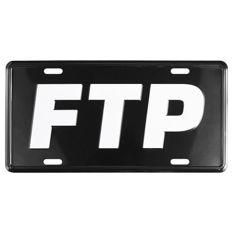 FTP Logo License Plate Zwart