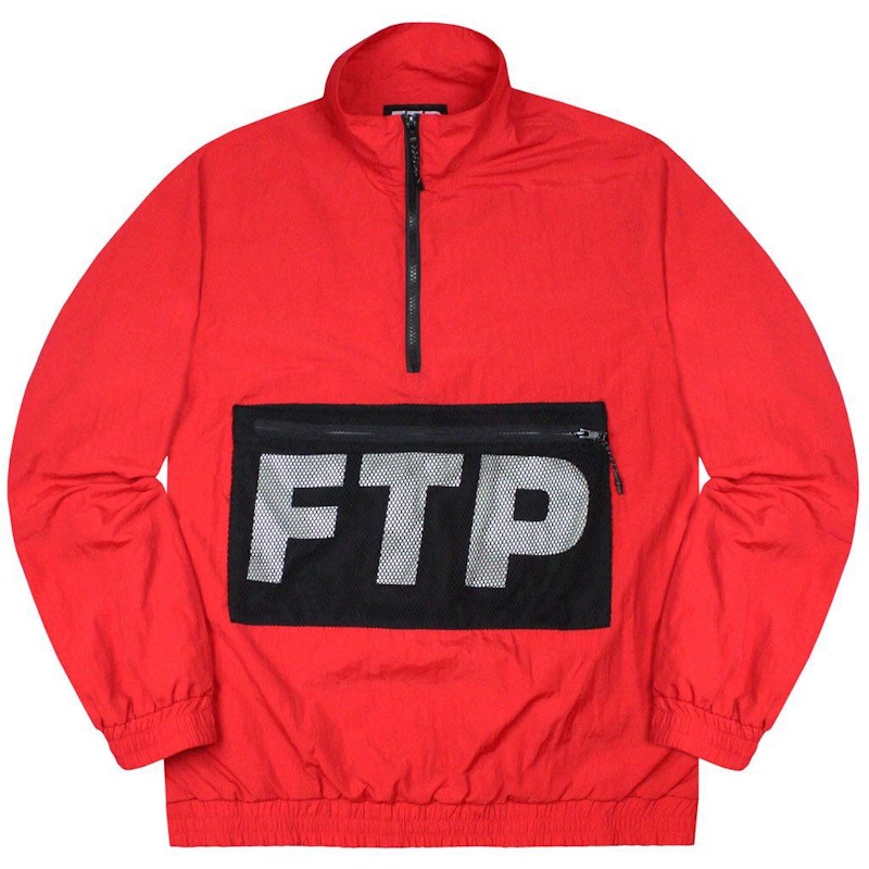 FTP Mesh Pocket Half Zip Rood