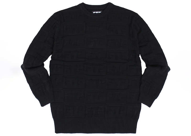 FTP Repeat Logo Knit Sweater Zwart