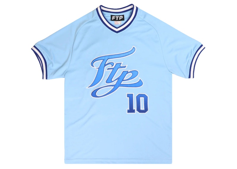 FTP Script Pullover Baseball Jersey Light Blauw