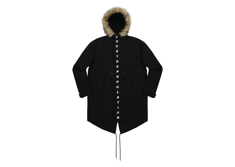 FTP Spell Out Fishtail Parka Zwart