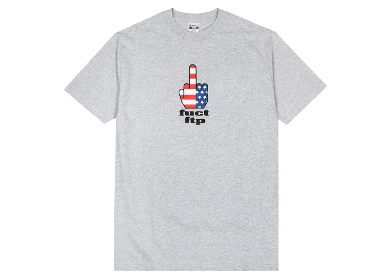 FTP x FUCT FTW Finger Tee Heather Grijs