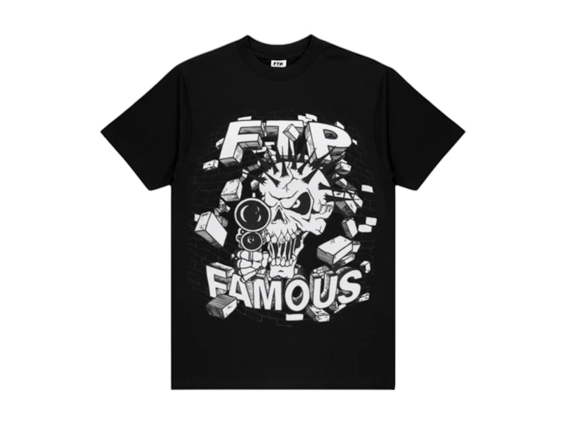 FTP x Famous Skull Tee Zwart
