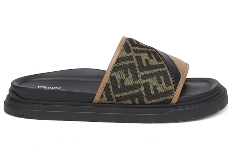 Fendi Daigonal Slides Bruin