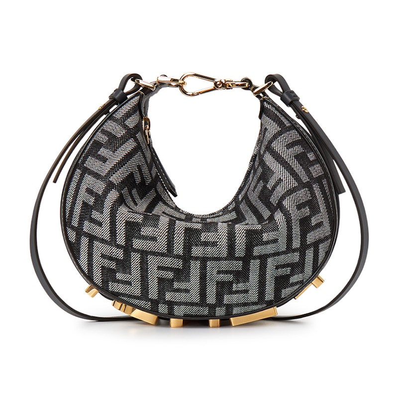 Fendi Fendigraphy Mini Hobo Bag Blauw