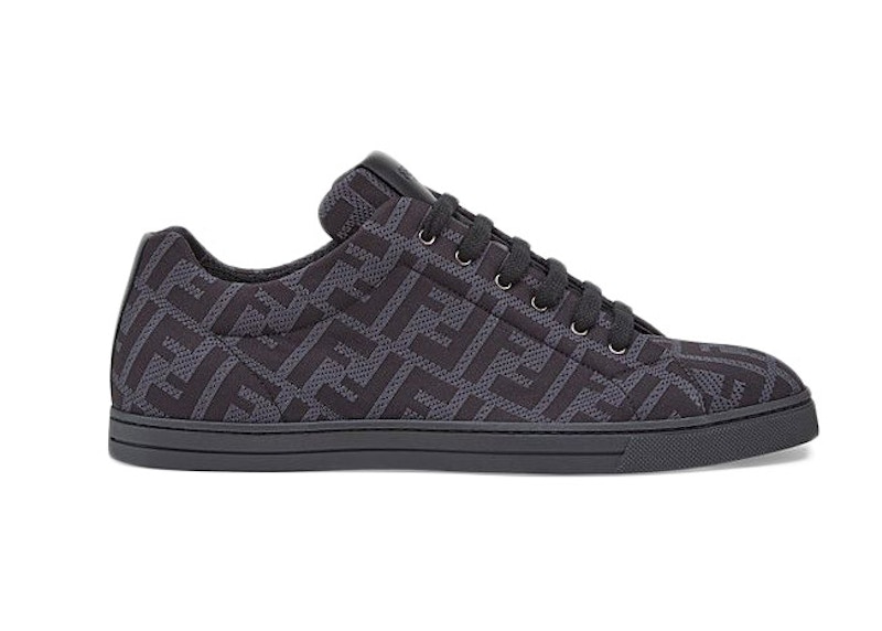 Fendi Tech Fabric Low Top Zwart