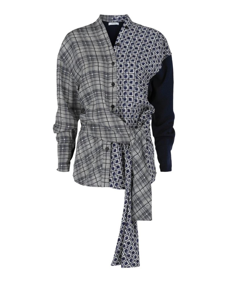 Ferragamo Dual Printed Shirt Blauw