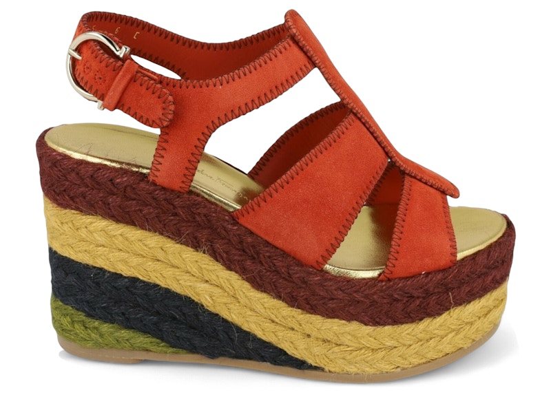 Ferragamo Renee Wedge Espadrillas Rust