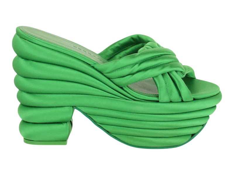 Ferragamo Rey Platform Sandals Groen