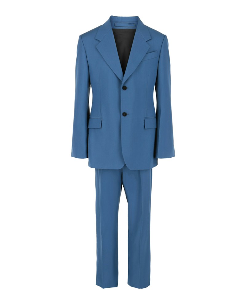 Ferragamo Wool Two-Piece Suit Blauw