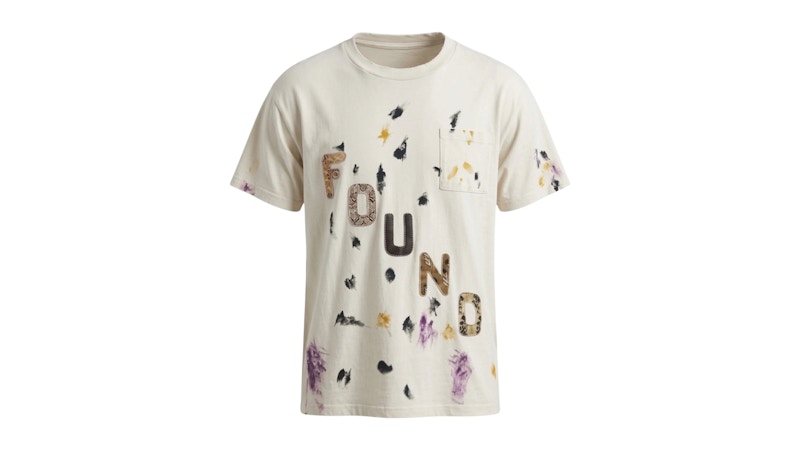 Found Tapestry Logo Paint Tee Wit