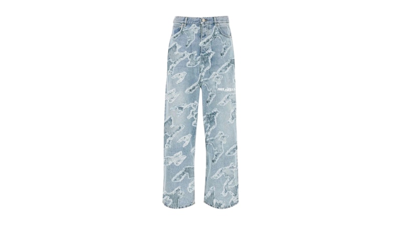 Free Refills Checks Distressed Jeans Blauw
