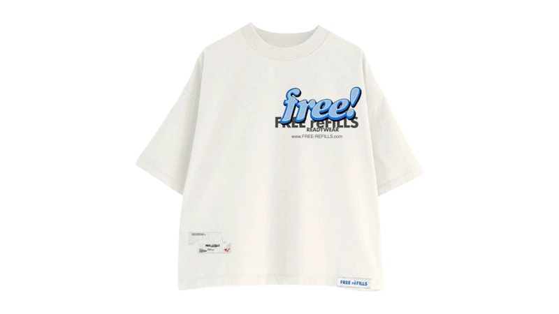 Free Refills Tabloid Tee Wit