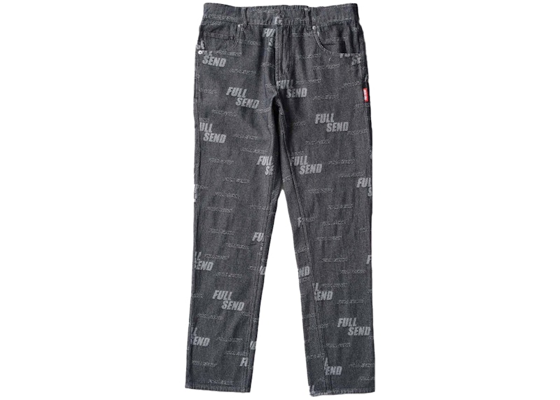 Full Send All Over Print Jeans Zwart