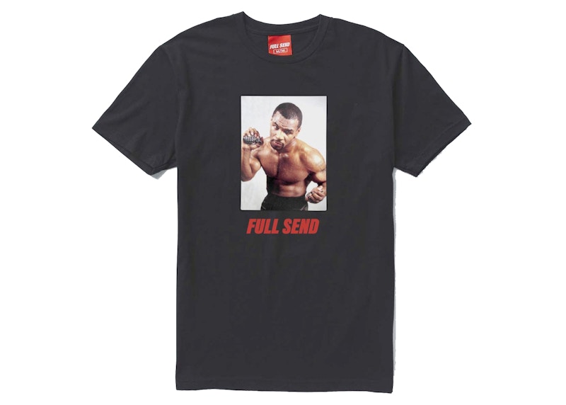 Full Send Mike Tyson Grenade Tee Washed Zwart