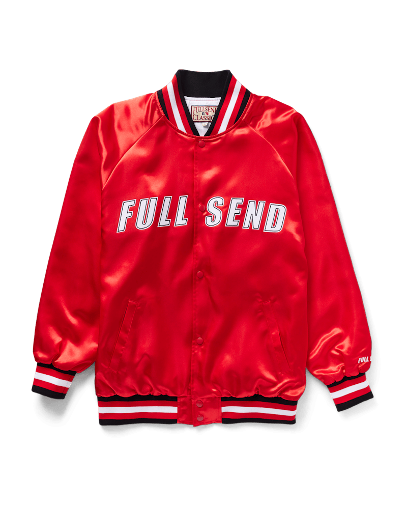 Full Send Satin Jacket Rood