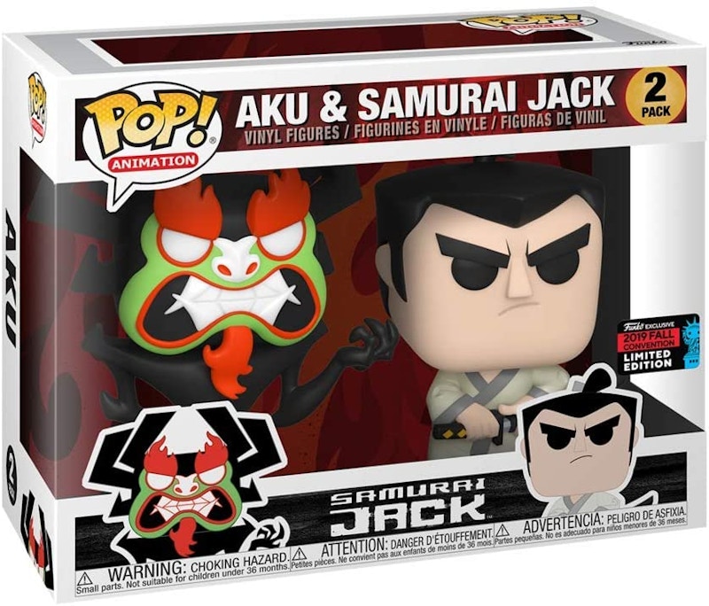 Funko Pop! Animation Samurai Jack Aku & Samurai Jack Fall Convention Exclusive 2-Pack