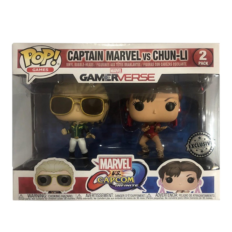 Funko Pop! Games Marvel vs Capcom: Infinite Captain Marvel vs. Chun-Li 2 Pack