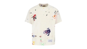Gallery Dept. Rag Appliqued Tee Washed Creme