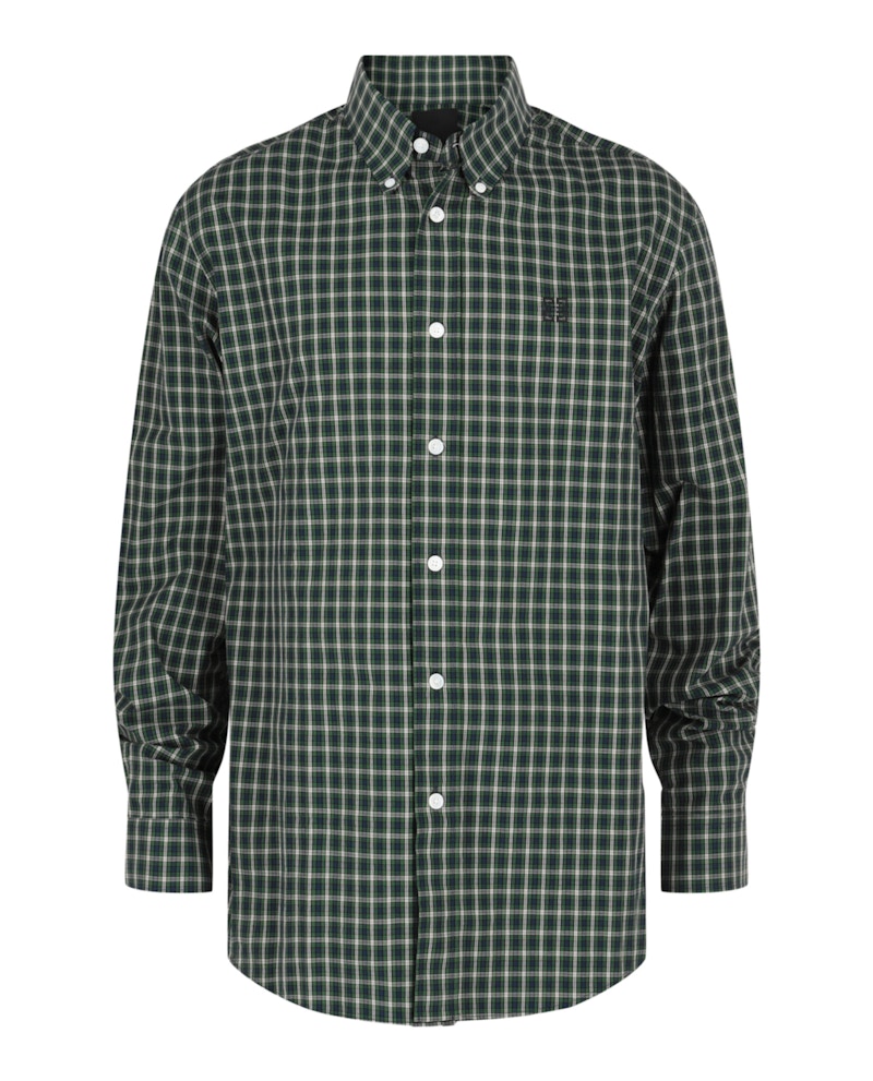 Givenchy 4G Motif-Embroidered Checked Shirt Multi Multicolor