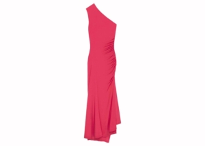 Givenchy Asymmetric Draped Crepe Jersey Dress Raspberry