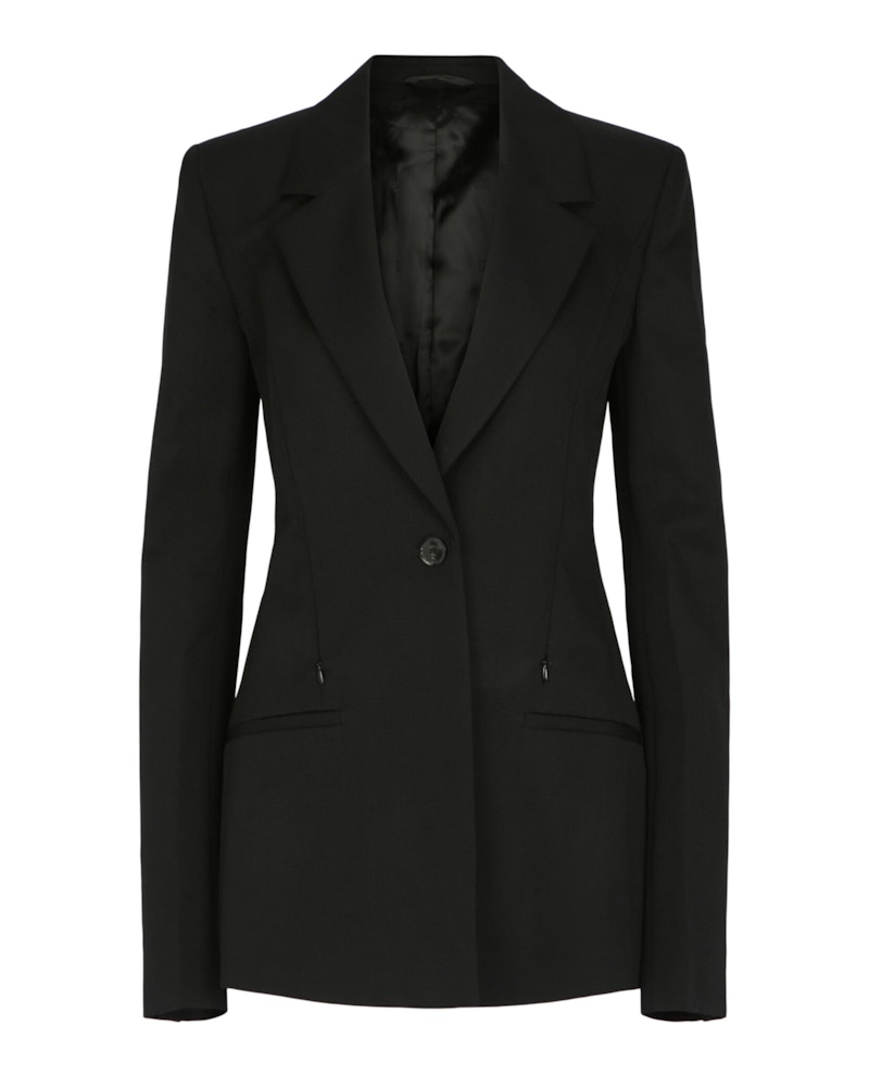 Givenchy Cape Jacket In Wool And Mohair Zwart