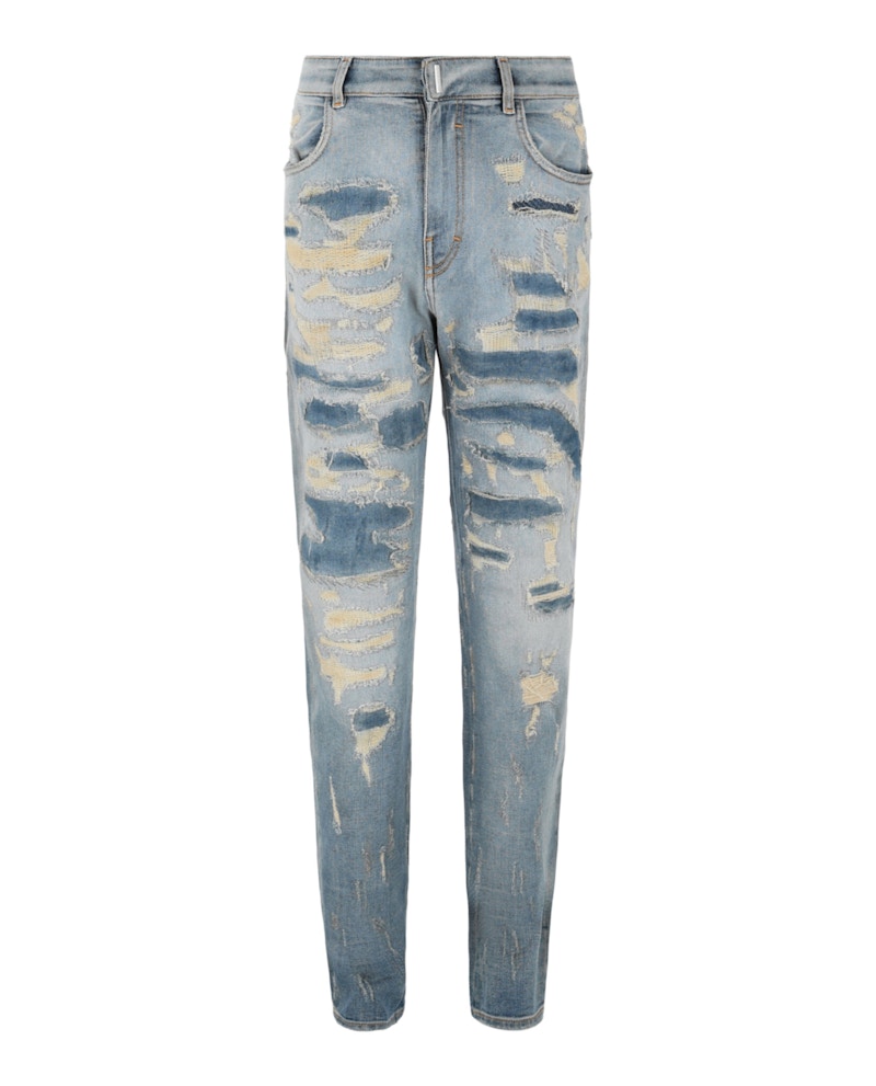 Givenchy Distressed Jeans Light Blauw