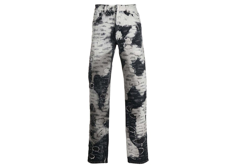 Givenchy Distressed Two-Tone Jeans Zwart