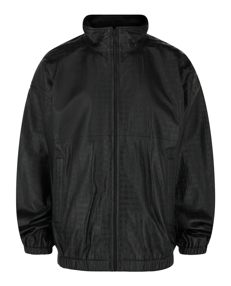 Givenchy Embossed Leather Jacket Zwart