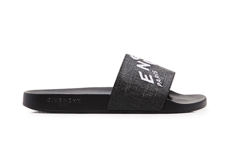 Givenchy Embroidered Flat Sandals Zwart