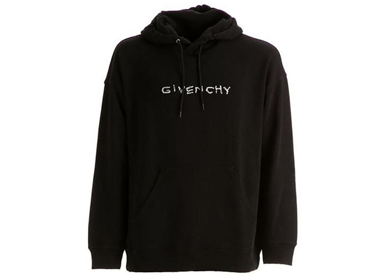 Givenchy Embroidered Imperfect Logo Sweatshirt Zwart