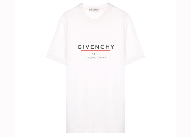Givenchy Label Oversized T-shirt Wit