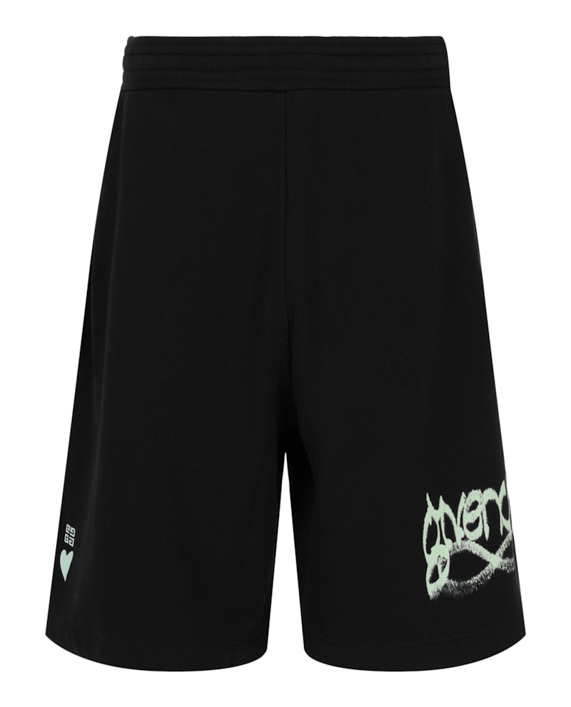 Givenchy Logo-Print Boxy Shorts Zwart