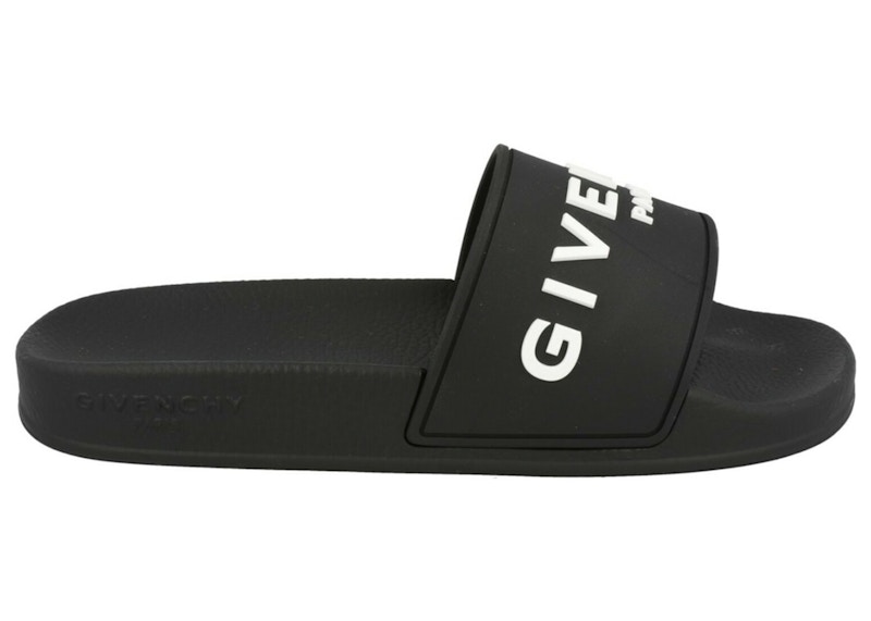 Givenchy Logo Signature Slides Zwart