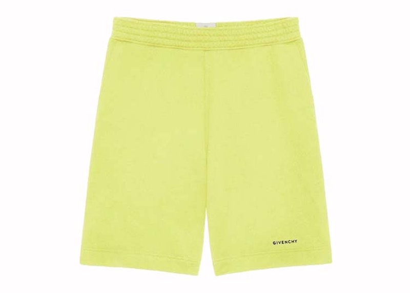 Givenchy Logo Sweatshorts Acid Geel