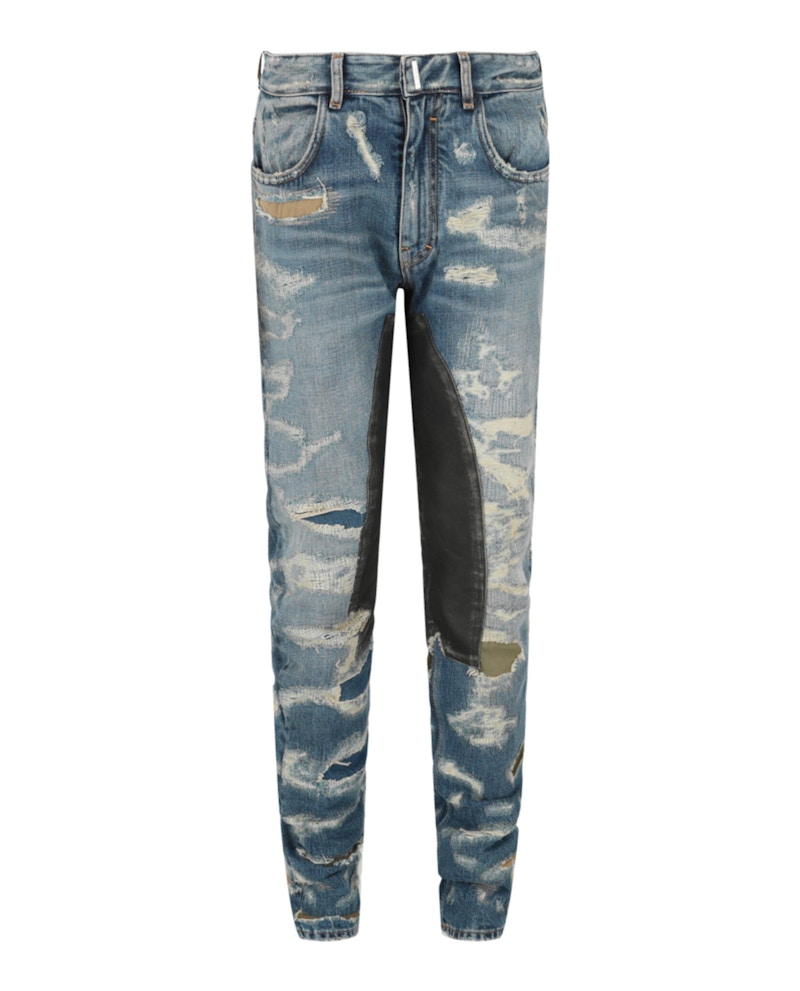 Givenchy Matthew Williams Distressed Jeans Medium Blauw