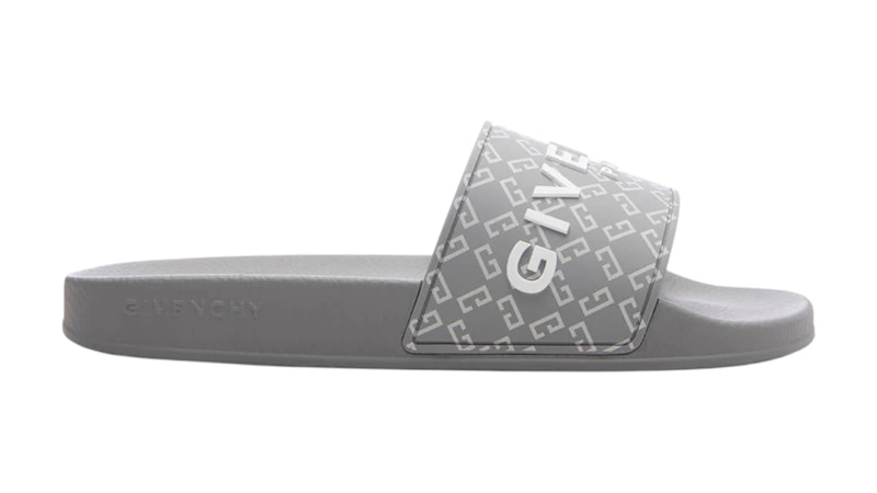 Givenchy Monogram Logo Slides Grijs