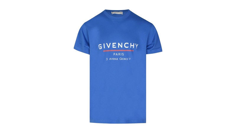Givenchy Oversized Address T-shirt Ocean Blauw