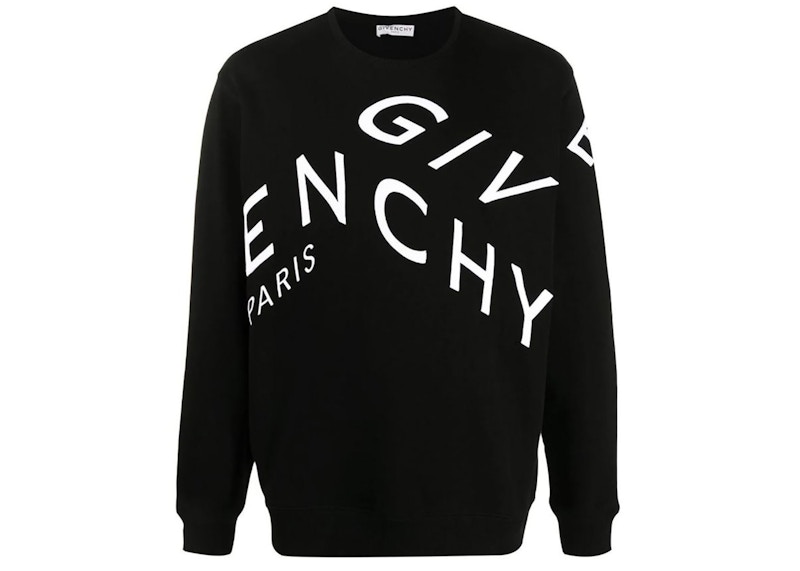 Givenchy Refracted Embroidered Logo Crewneck Zwart