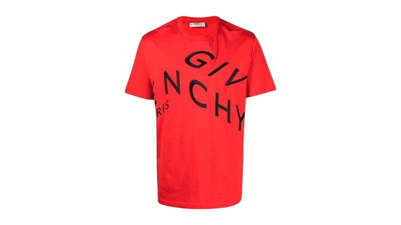 Givenchy Refracted Embroidered Logo Oversized T-Shirt Rood