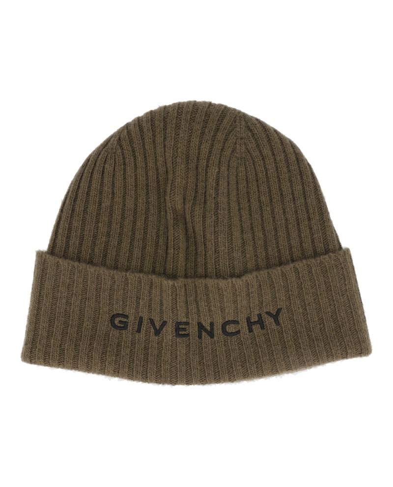 Givenchy Ribbed Embroidered Logo Beanie Zwart
