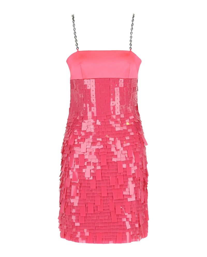 Givenchy Sequin Chain-Strap Mini Dress Fuchsia Paars
