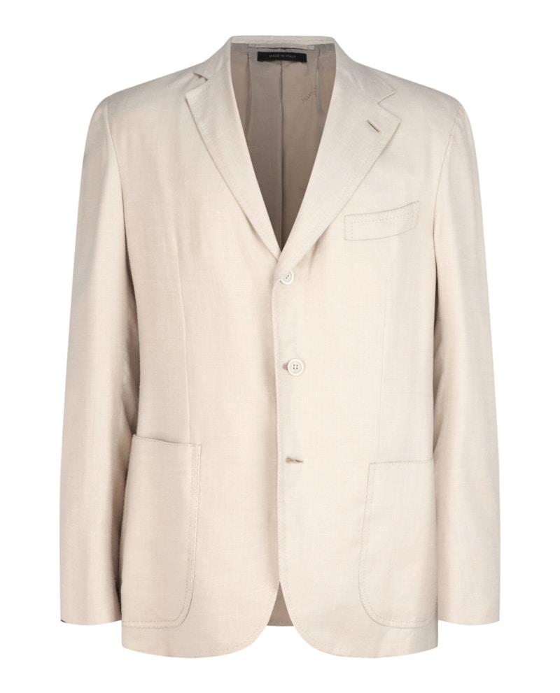 Brioni Single Breasted Blazer Ivory Wit