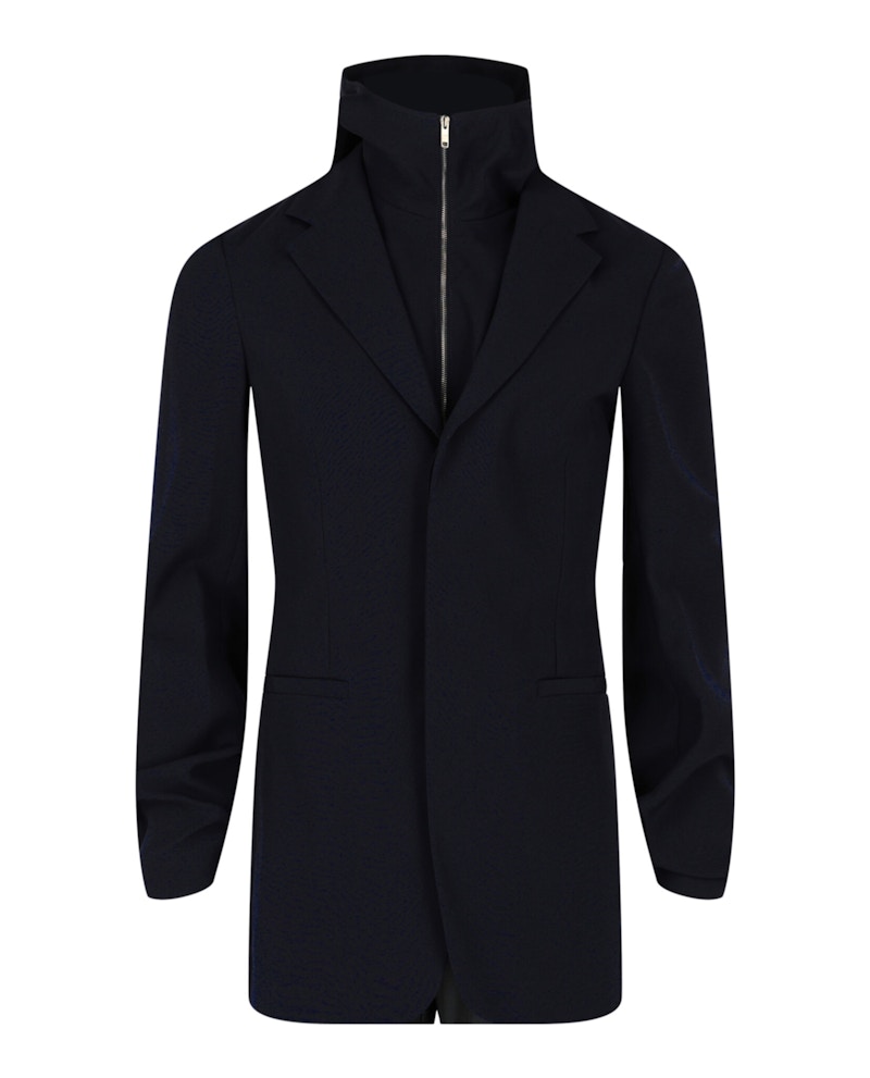 Givenchy Single-Breasted Layered Hooded Vest Set Blauw