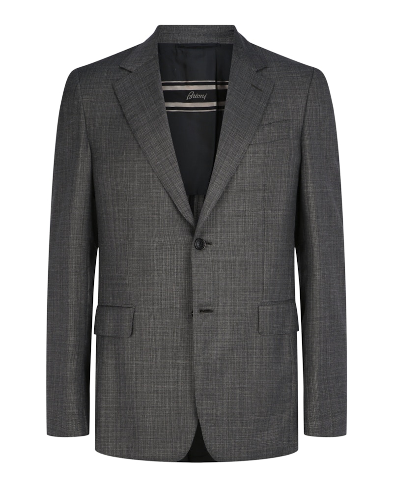 Brioni Single Breasted Wool Blazer Flannel