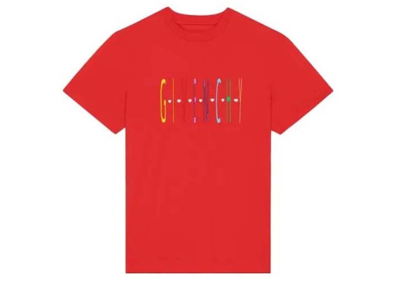 Givenchy Slim Fit Logo T-Shirt Rood
