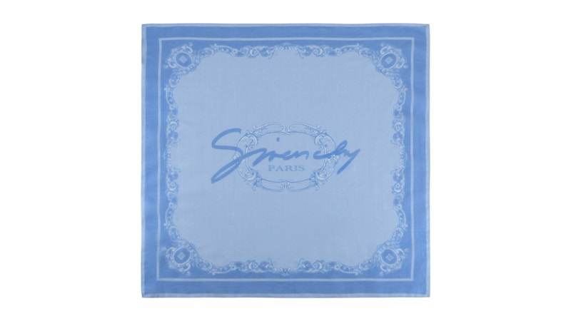 Givenchy Small Baroque Print Scarf Blauw