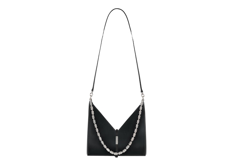 Givenchy Small Cut Out Bag In Box Leather With Chain Zwart