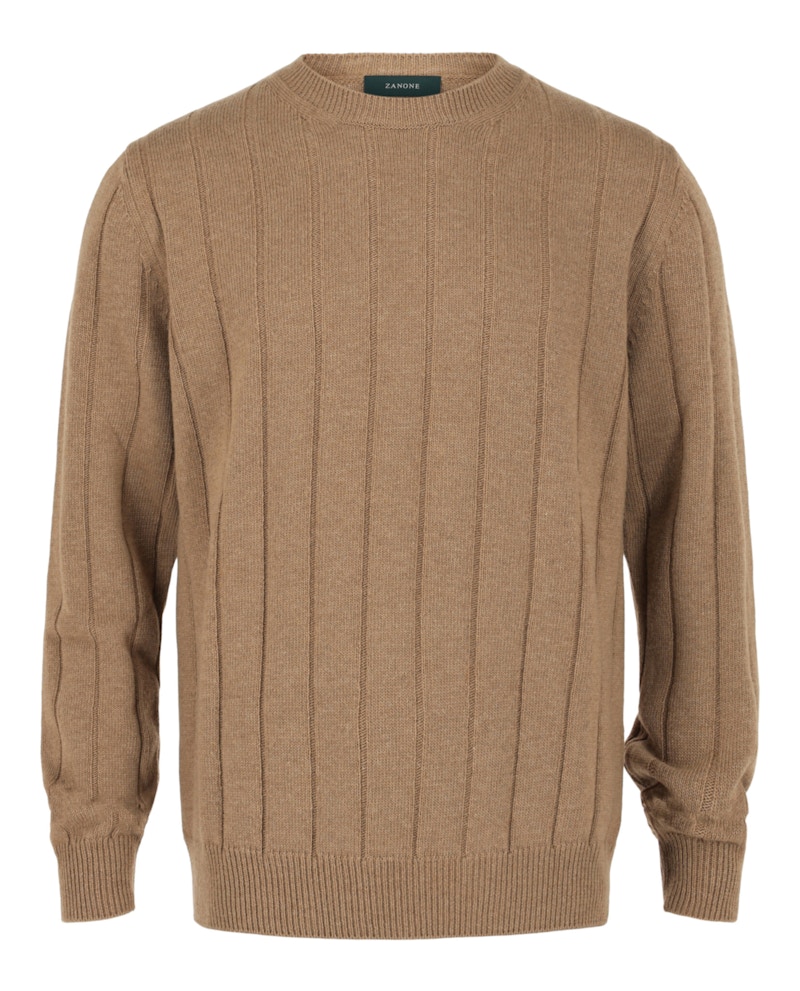 Slowear Zanone Wool Blend Sweater Hazelnut Hazlnt