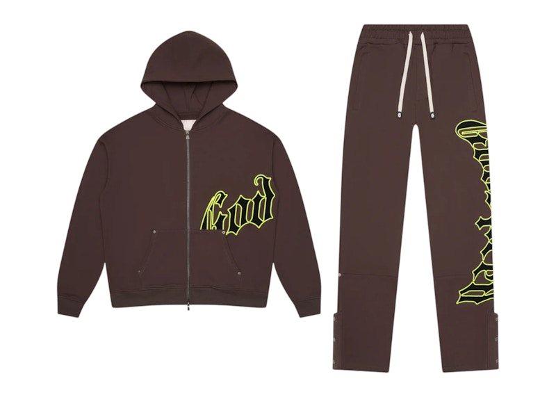 Godspeed OG Logo Sweatsuit /Lime Grijs